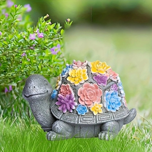white solar turtle