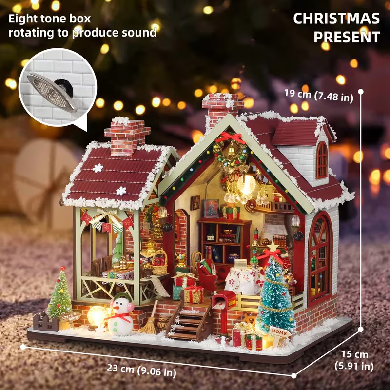 warm christmas lodge