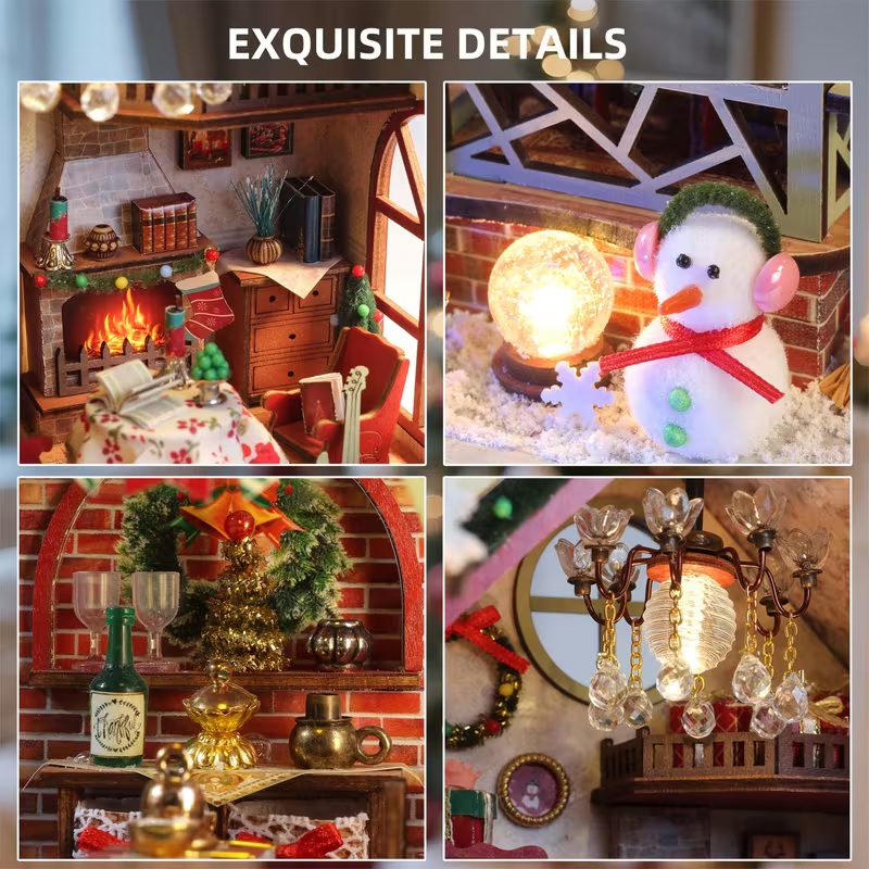 warm christmas lodge