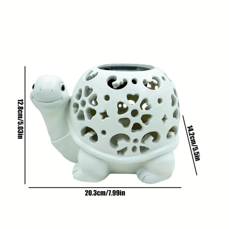 white solar turtle
