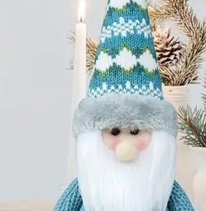 Vintage Turquoise Santa