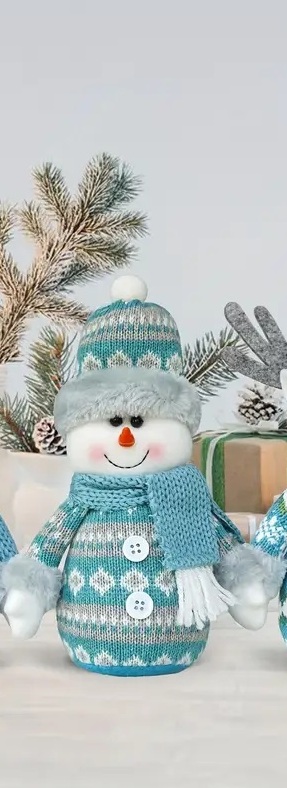 Vintage Turquoise Snowman
