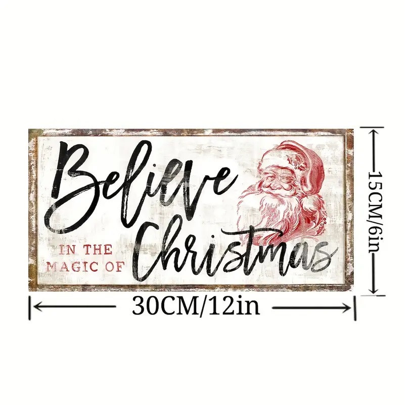 farmhouse believe in Christmas sign