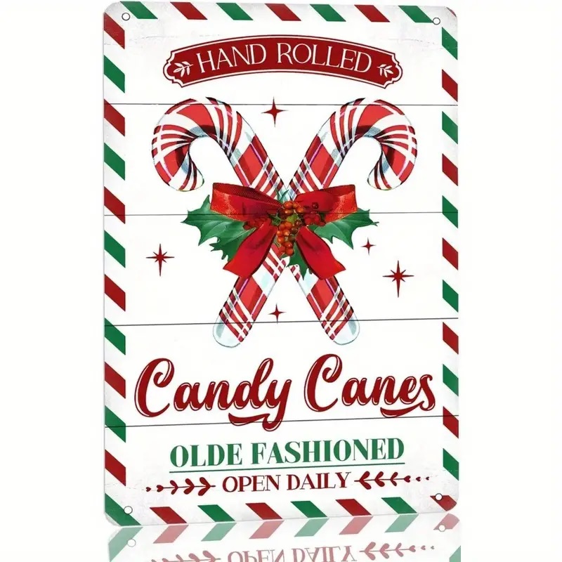 hand rolled candy canes sign