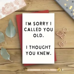 im sorry your old birthday card