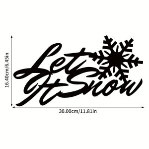 let it snow metal sign