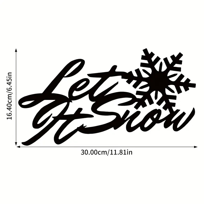 let it snow metal sign
