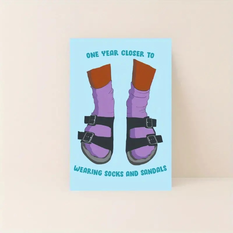 one year closer birthday card