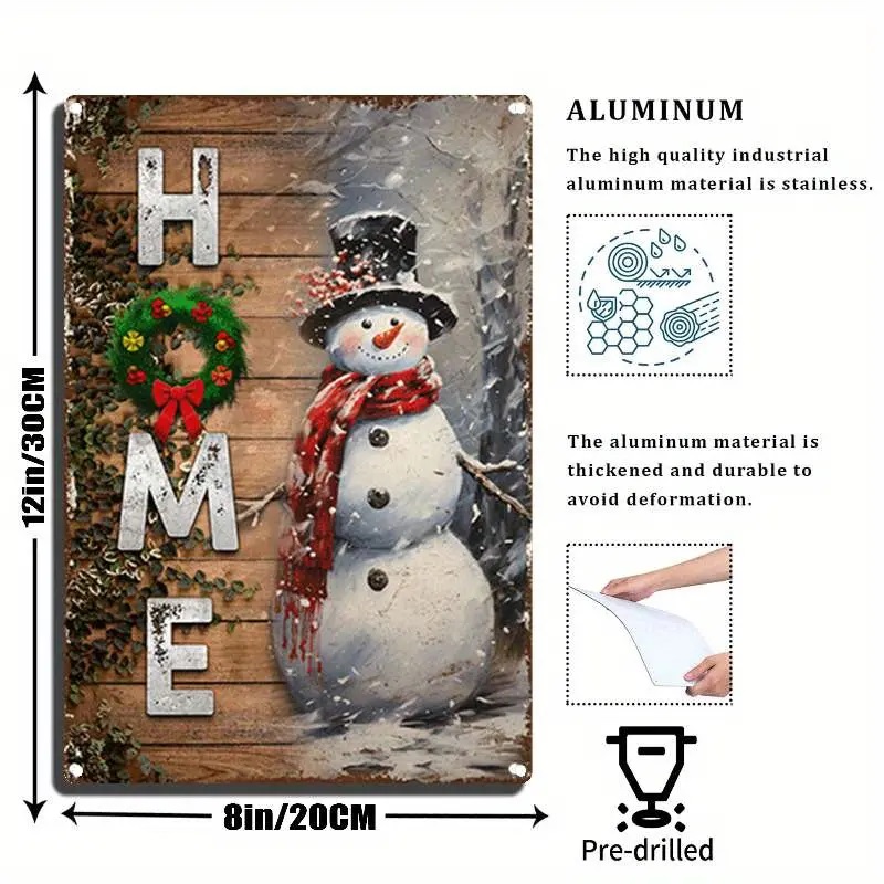 tin sign snowman