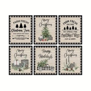 Six Piece Christmas Wall art