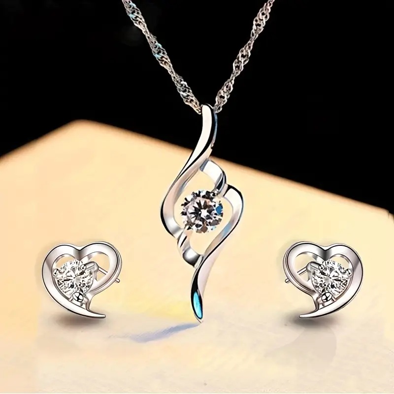 white earring set