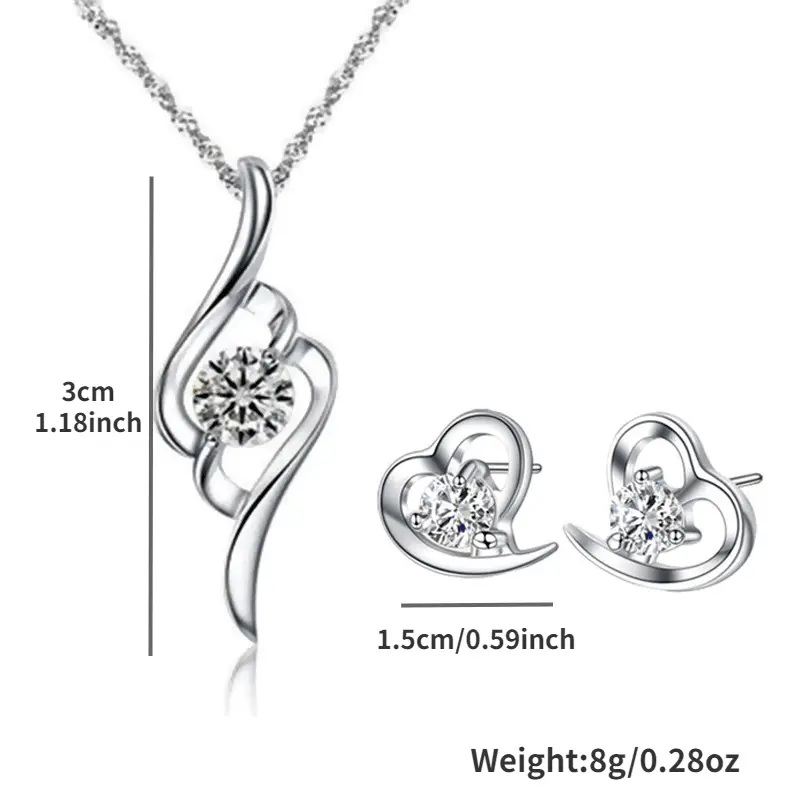 white earring set