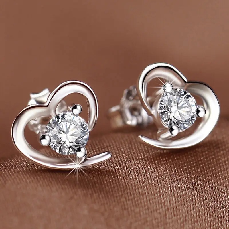 white earring set