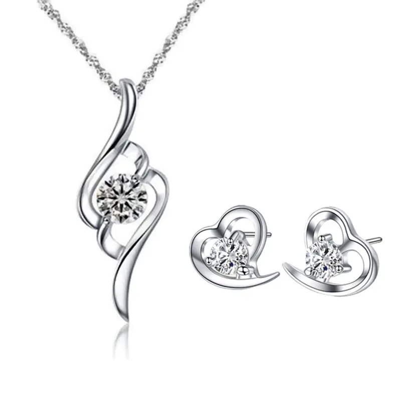 white earring set